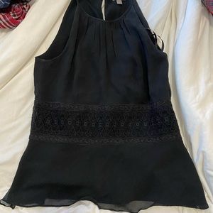 Ann Taylor Black High Neck Tank | Size 6